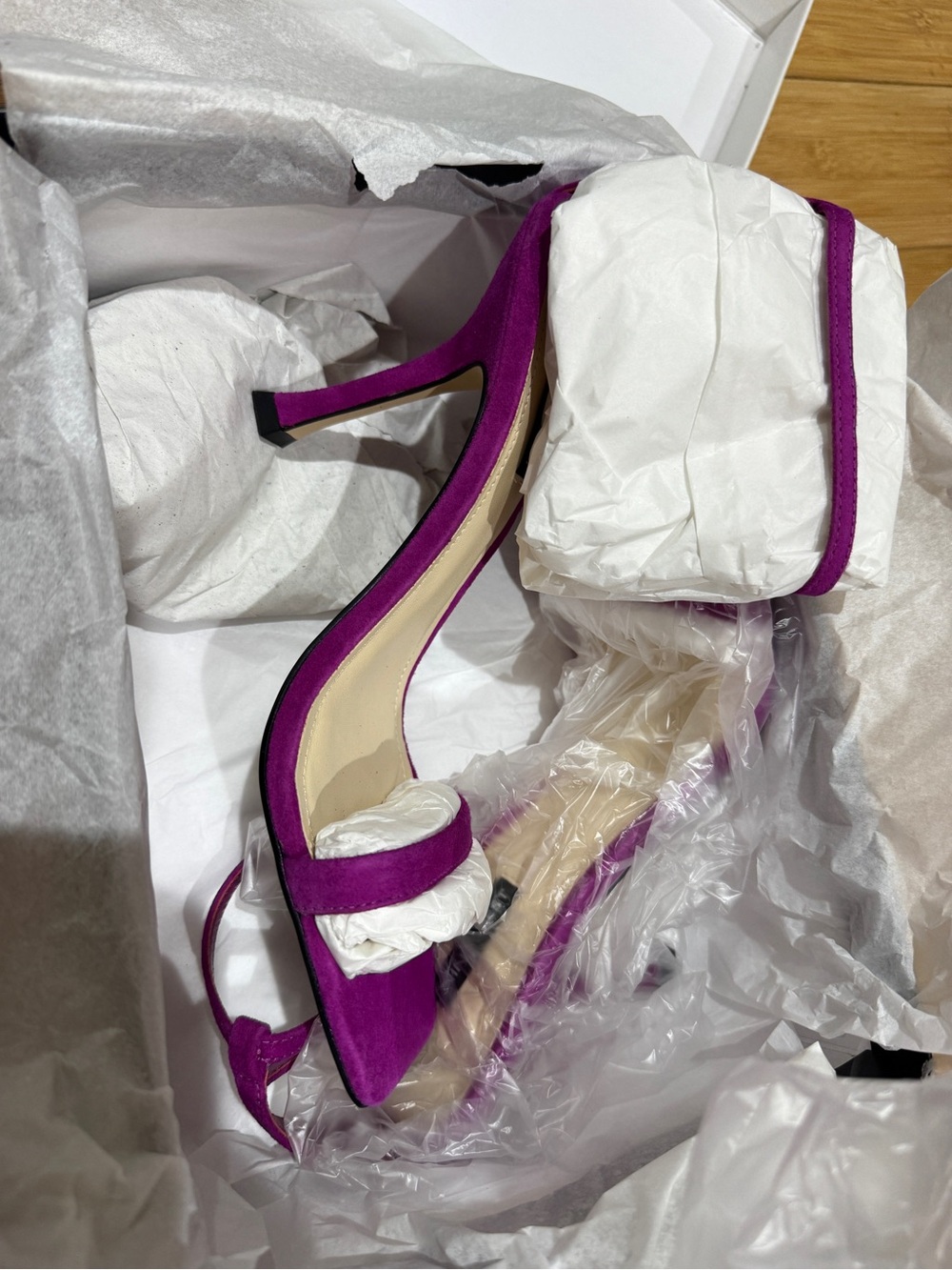 Nine West Fuchsia Open-Toe Stiletto Sandals